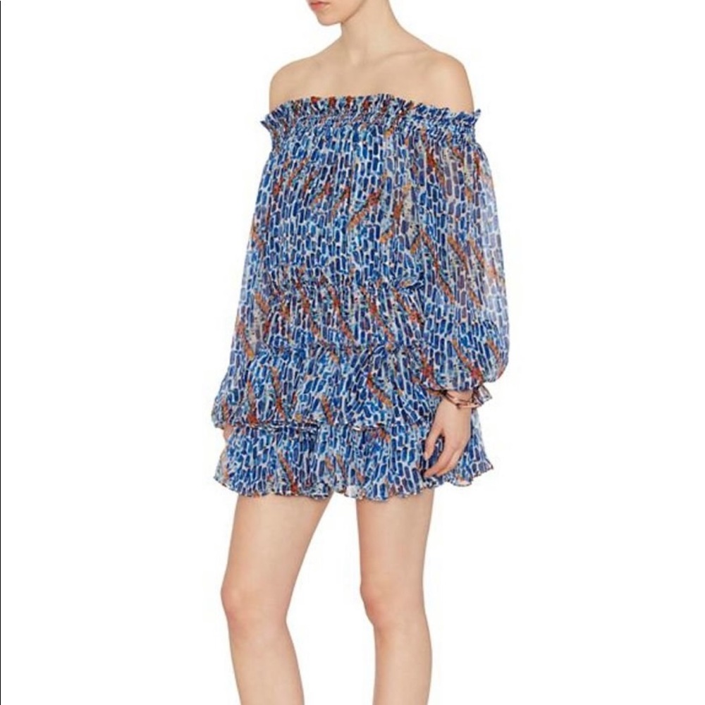 Caroline Constas x Intermix off the shoulder chiffon dress